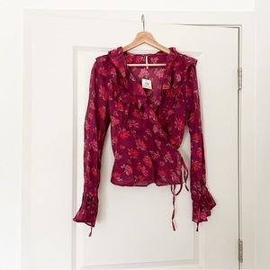 FREE PEOPLE • amanda ruffle long sleeve top